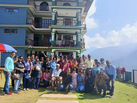 Our group at a hill resort